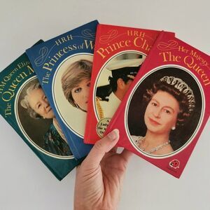 1980s Set of 4 Ladybird Books British Royal Family Queen Princess Diana Prince